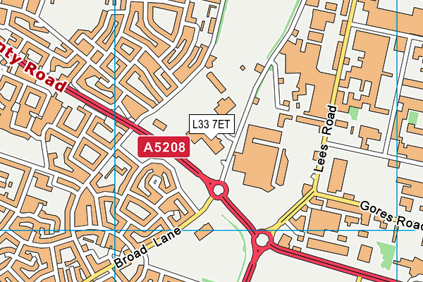 David Lloyd (Liverpool Knowsley) map (L33 7ET) - OS VectorMap District (Ordnance Survey)