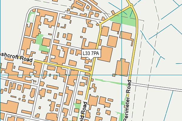 L33 7PA map - OS VectorMap District (Ordnance Survey)