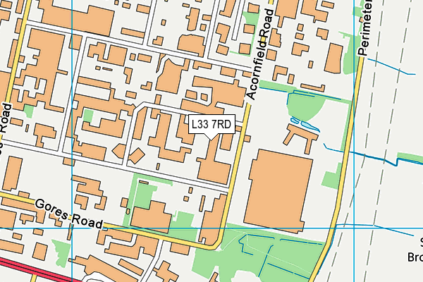 L33 7RD map - OS VectorMap District (Ordnance Survey)