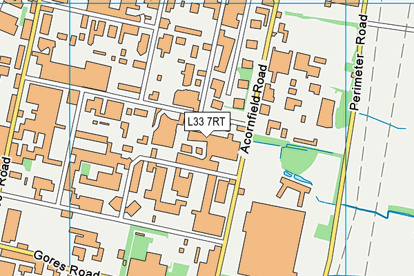 L33 7RT map - OS VectorMap District (Ordnance Survey)