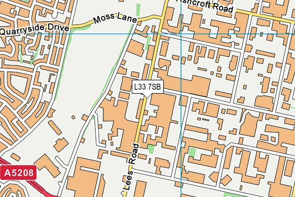 L33 7SB map - OS VectorMap District (Ordnance Survey)