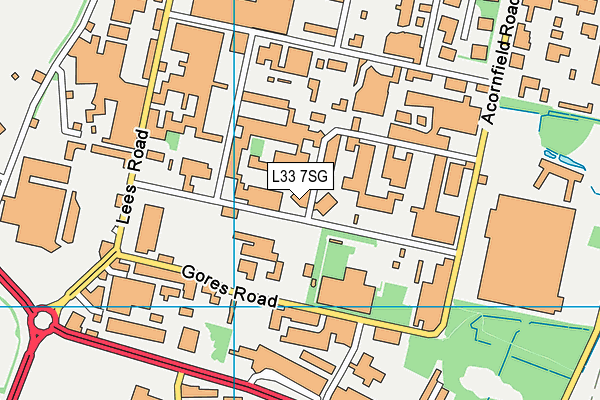 L33 7SG map - OS VectorMap District (Ordnance Survey)