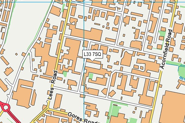 L33 7SQ map - OS VectorMap District (Ordnance Survey)