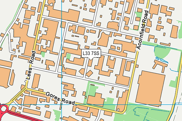 L33 7SS map - OS VectorMap District (Ordnance Survey)