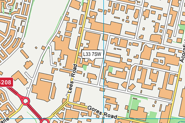 L33 7SW map - OS VectorMap District (Ordnance Survey)