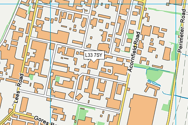 L33 7SY map - OS VectorMap District (Ordnance Survey)
