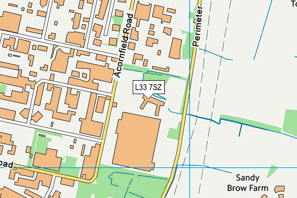 L33 7SZ map - OS VectorMap District (Ordnance Survey)