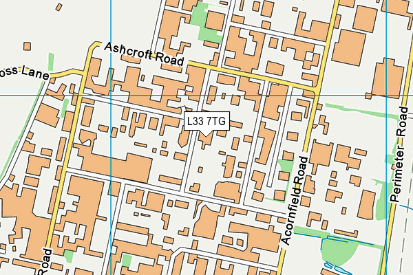 L33 7TG map - OS VectorMap District (Ordnance Survey)