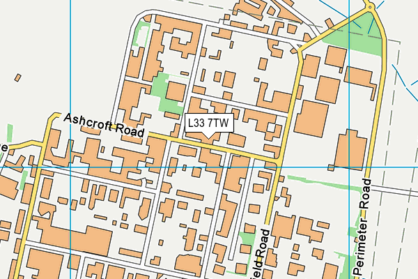 L33 7TW map - OS VectorMap District (Ordnance Survey)