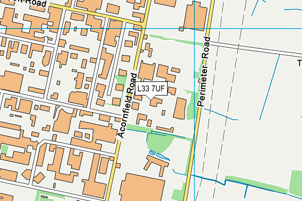 L33 7UF map - OS VectorMap District (Ordnance Survey)