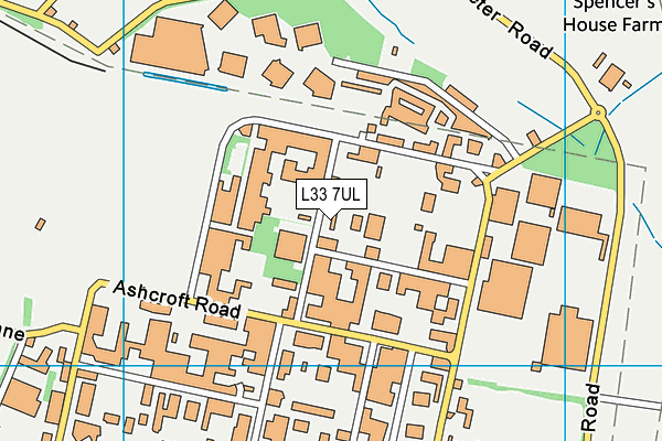 L33 7UL map - OS VectorMap District (Ordnance Survey)