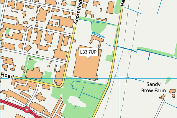 L33 7UP map - OS VectorMap District (Ordnance Survey)