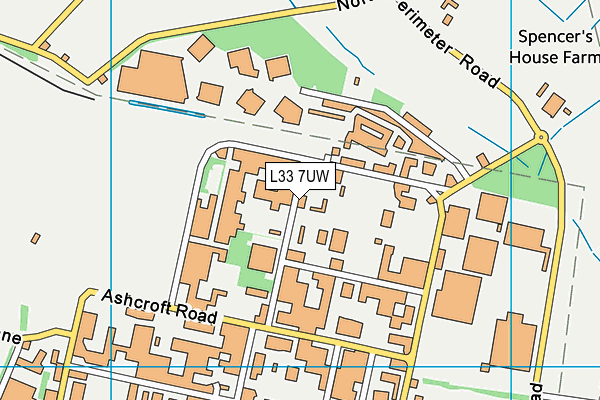 L33 7UW map - OS VectorMap District (Ordnance Survey)