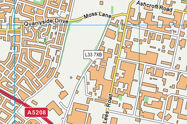 L33 7XB map - OS VectorMap District (Ordnance Survey)