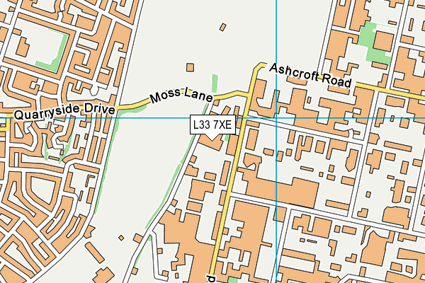 L33 7XE map - OS VectorMap District (Ordnance Survey)