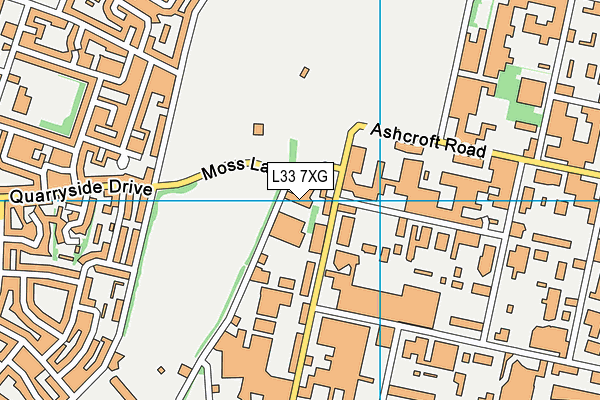 L33 7XG map - OS VectorMap District (Ordnance Survey)