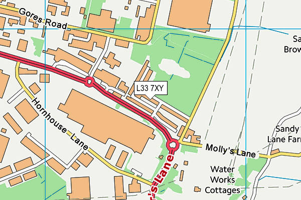 L33 7XY map - OS VectorMap District (Ordnance Survey)