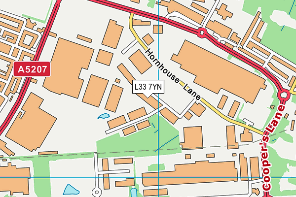 L33 7YN map - OS VectorMap District (Ordnance Survey)