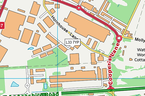 L33 7YP map - OS VectorMap District (Ordnance Survey)