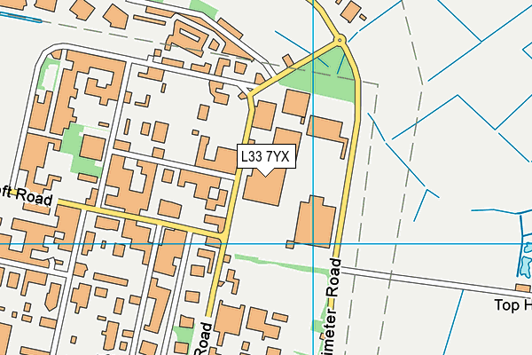 L33 7YX map - OS VectorMap District (Ordnance Survey)