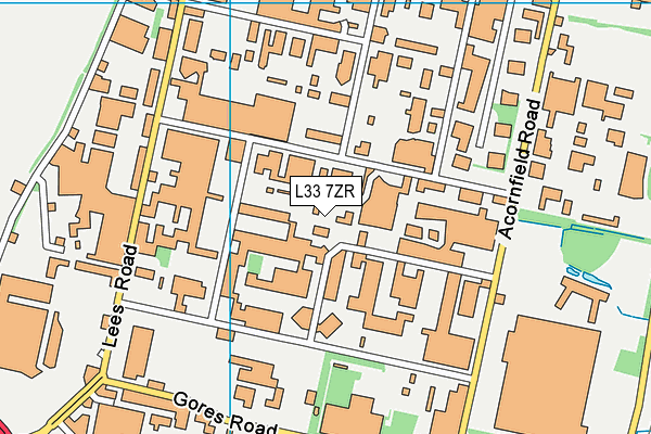 L33 7ZR map - OS VectorMap District (Ordnance Survey)