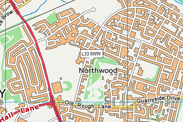 L33 8WW map - OS VectorMap District (Ordnance Survey)