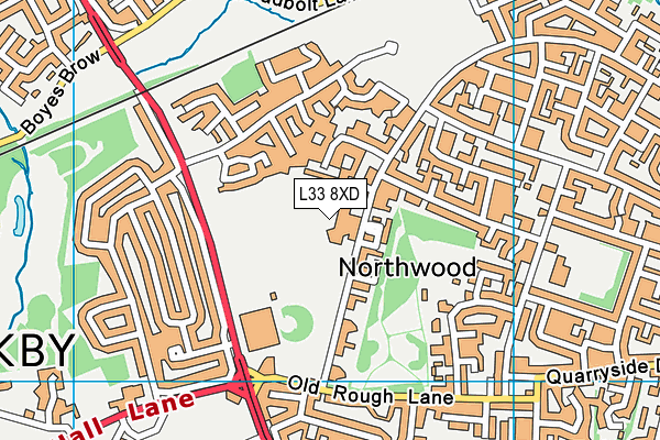 L33 8XD map - OS VectorMap District (Ordnance Survey)