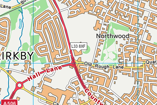 All Saints Catholic High School Knowsley map (L33 8XF) - OS VectorMap District (Ordnance Survey)