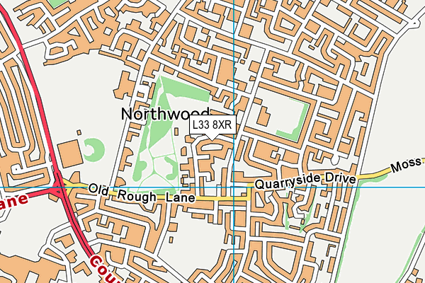 L33 8XR map - OS VectorMap District (Ordnance Survey)