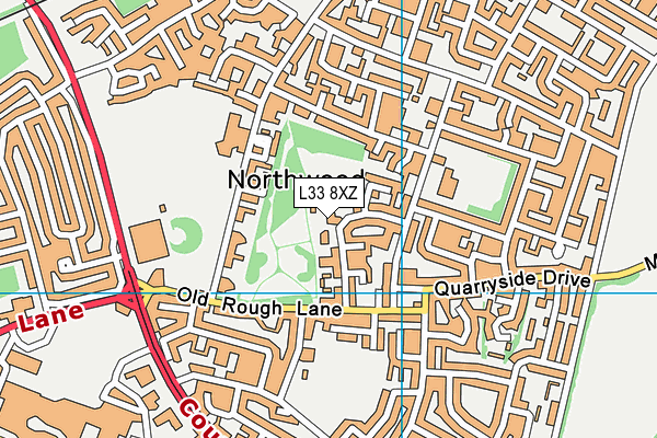 L33 8XZ map - OS VectorMap District (Ordnance Survey)
