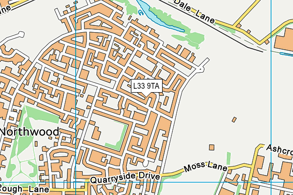 L33 9TA map - OS VectorMap District (Ordnance Survey)