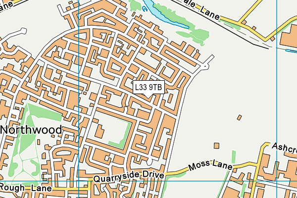 L33 9TB map - OS VectorMap District (Ordnance Survey)