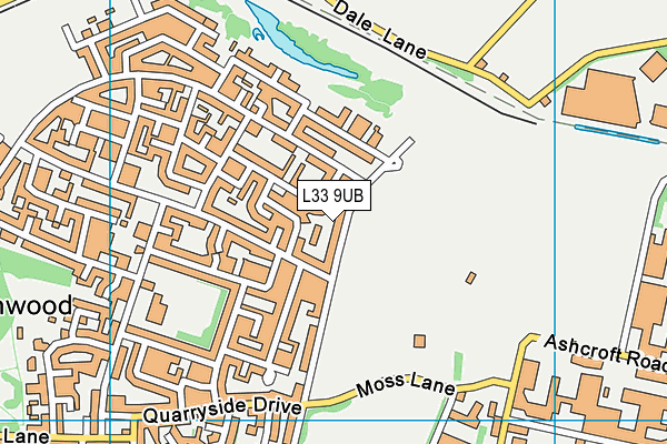L33 9UB map - OS VectorMap District (Ordnance Survey)