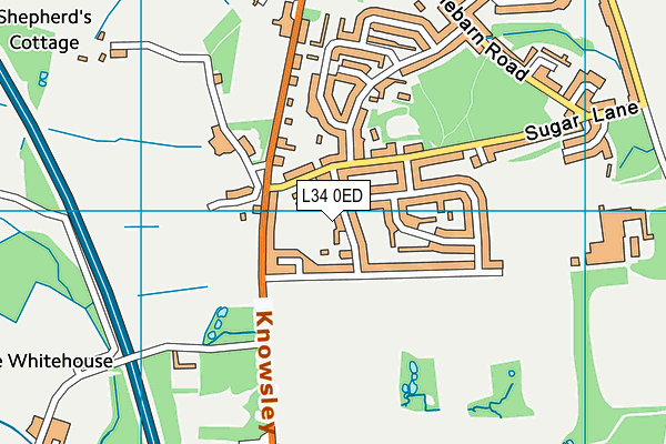 L34 0ED map - OS VectorMap District (Ordnance Survey)
