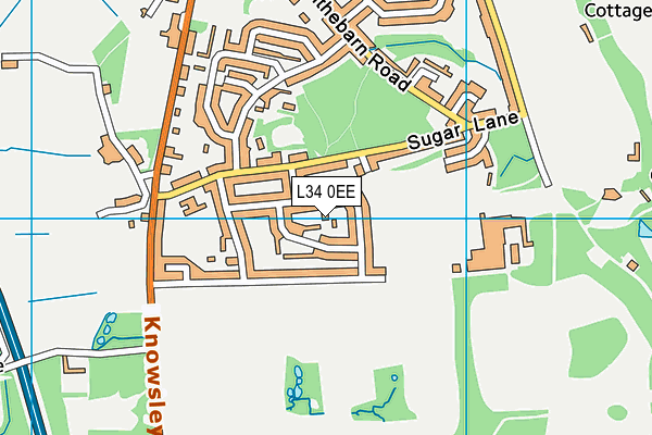 L34 0EE map - OS VectorMap District (Ordnance Survey)