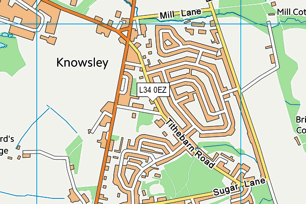 L34 0EZ map - OS VectorMap District (Ordnance Survey)
