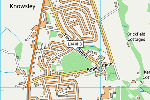 L34 0HB map - OS VectorMap District (Ordnance Survey)