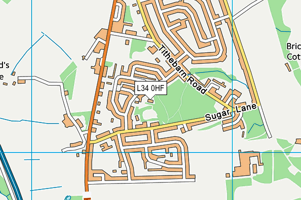 L34 0HF map - OS VectorMap District (Ordnance Survey)