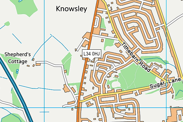 L34 0HJ map - OS VectorMap District (Ordnance Survey)