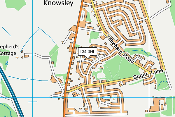 L34 0HL map - OS VectorMap District (Ordnance Survey)