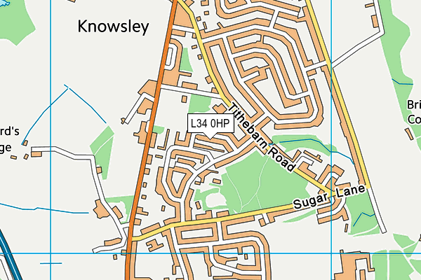 L34 0HP map - OS VectorMap District (Ordnance Survey)