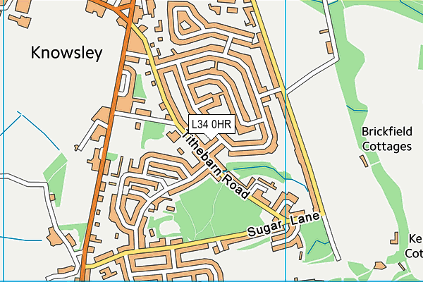 L34 0HR map - OS VectorMap District (Ordnance Survey)