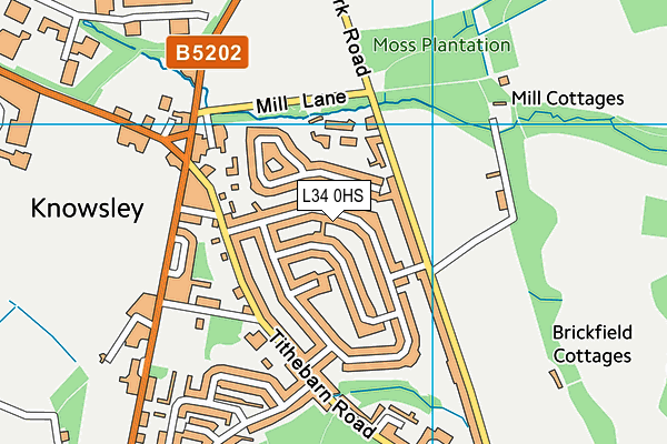 L34 0HS map - OS VectorMap District (Ordnance Survey)
