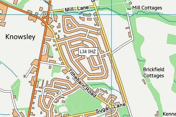 L34 0HZ map - OS VectorMap District (Ordnance Survey)