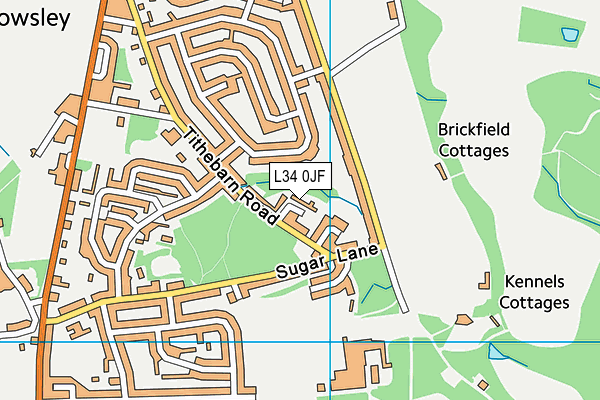 L34 0JF map - OS VectorMap District (Ordnance Survey)
