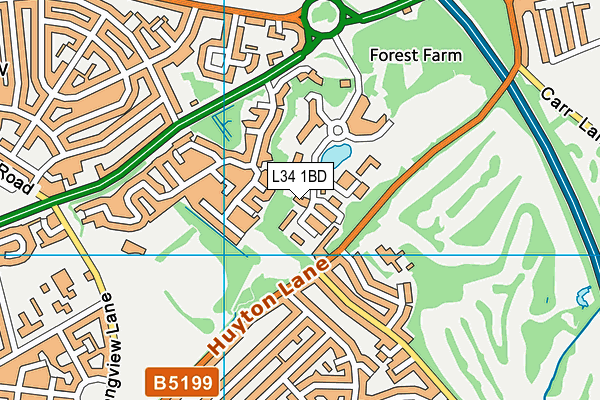 L34 1BD map - OS VectorMap District (Ordnance Survey)