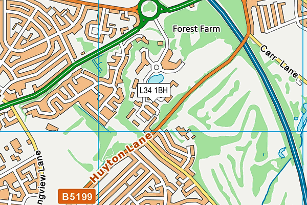 L34 1BH map - OS VectorMap District (Ordnance Survey)