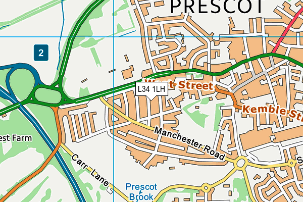 L34 1LH map - OS VectorMap District (Ordnance Survey)