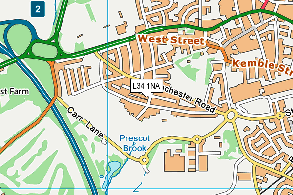 L34 1NA map - OS VectorMap District (Ordnance Survey)