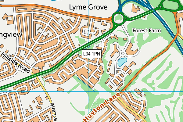 L34 1PN map - OS VectorMap District (Ordnance Survey)